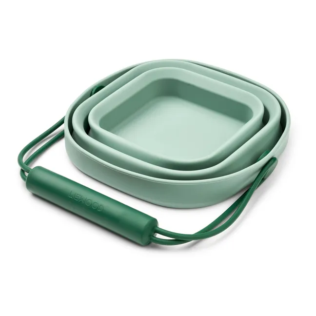 Seau de plage en silicone Abelone | Peppermint/Garden green