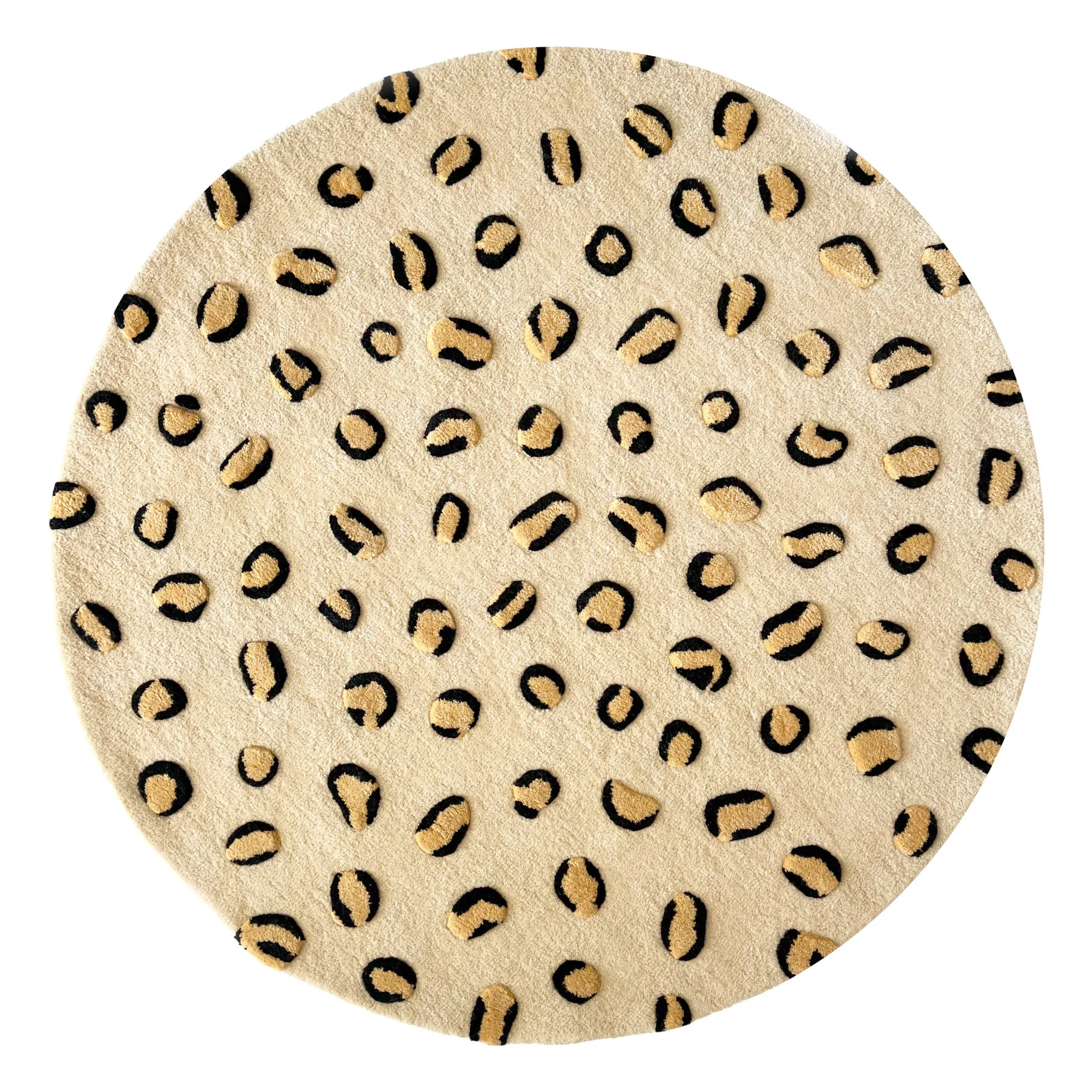 Maison Deux - Tapis rond Lépoard en laine (Maison Deux) - Image 1