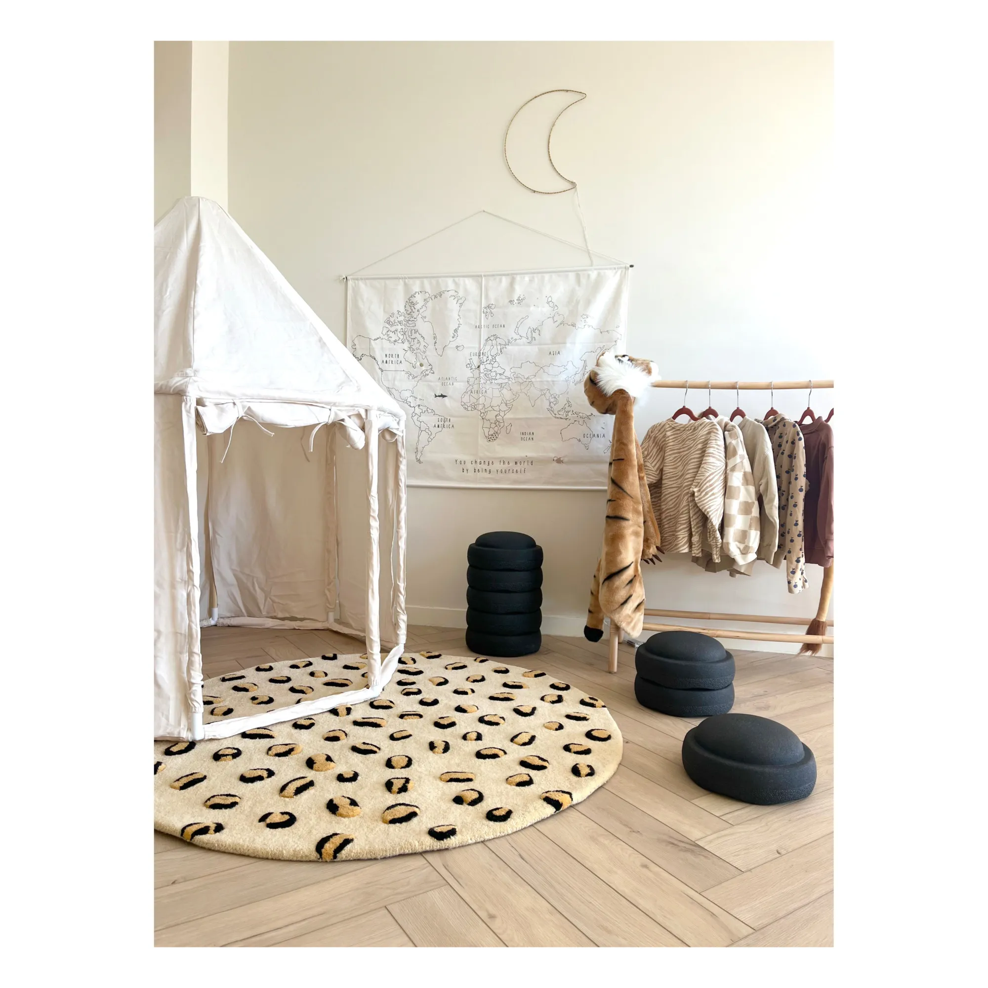 Maison Deux - Tapis rond Lépoard en laine (Maison Deux) - Image 2