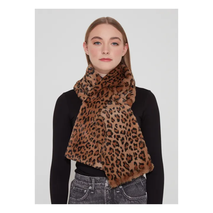 Bambi Faux Fur Scarf | Leopard- Product image n°1