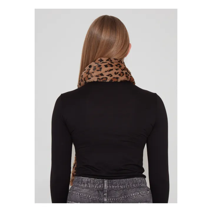 Bambi Faux Fur Scarf | Leopard- Product image n°2