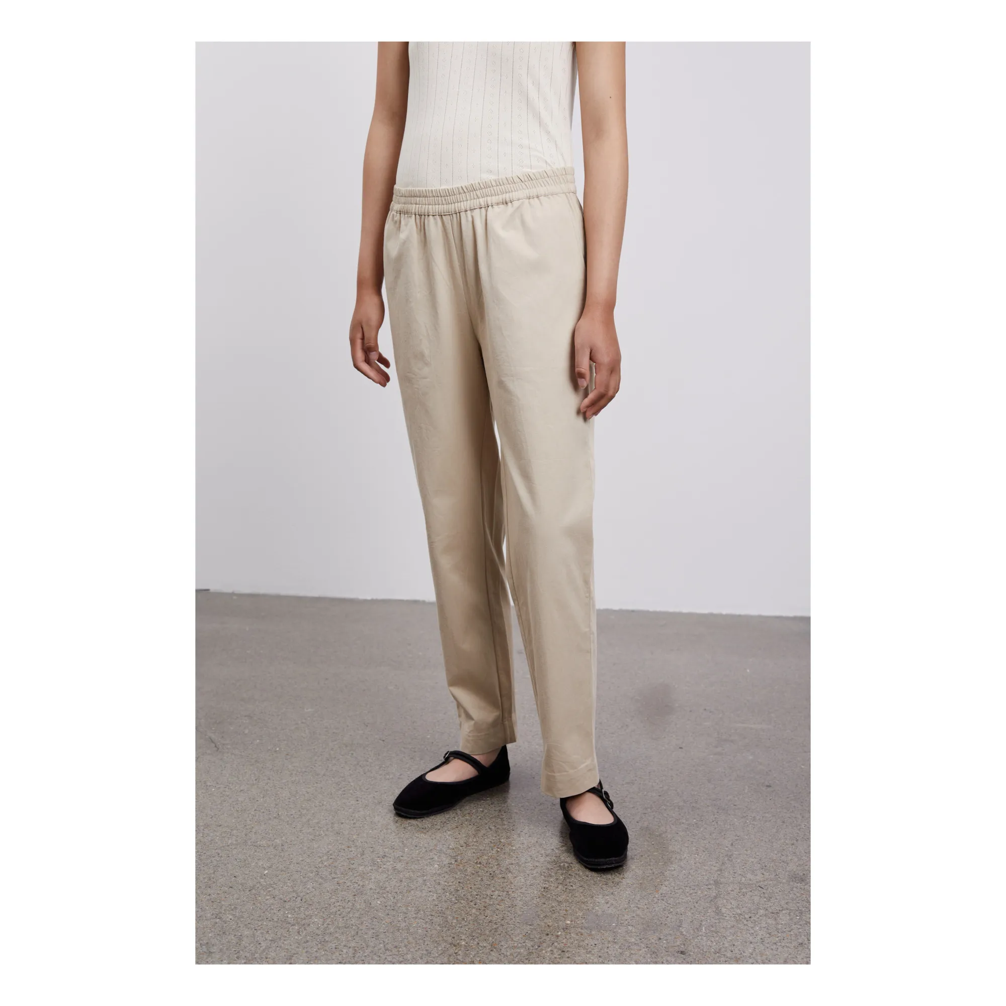 Pantalon Abby Coton Bio | Sable- Image produit n°2