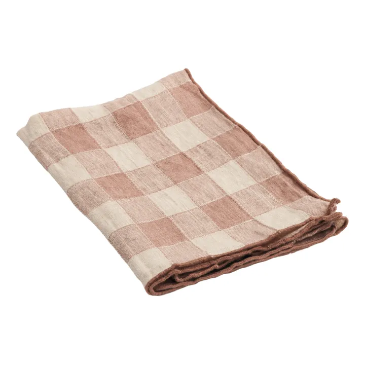 Serviette de table Bourdon en toile vintage | Vieux Rose- Image produit n°0