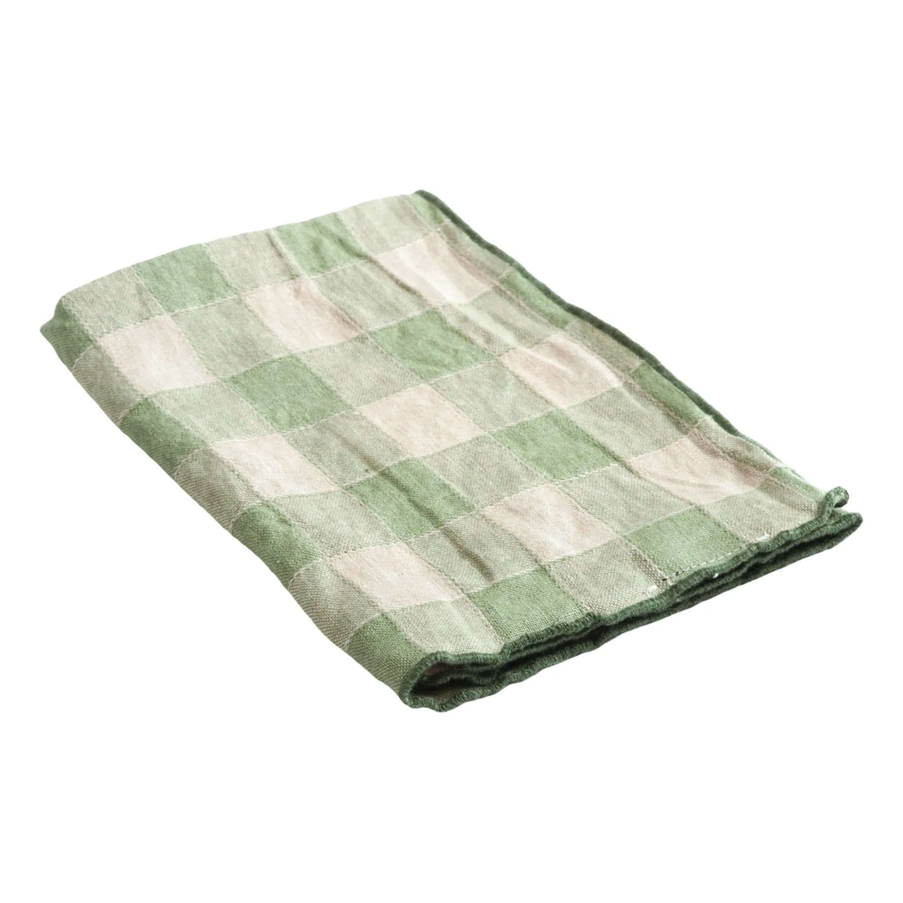 Serviette de table Bourdon en toile vintage | Sauge- Image produit n°0