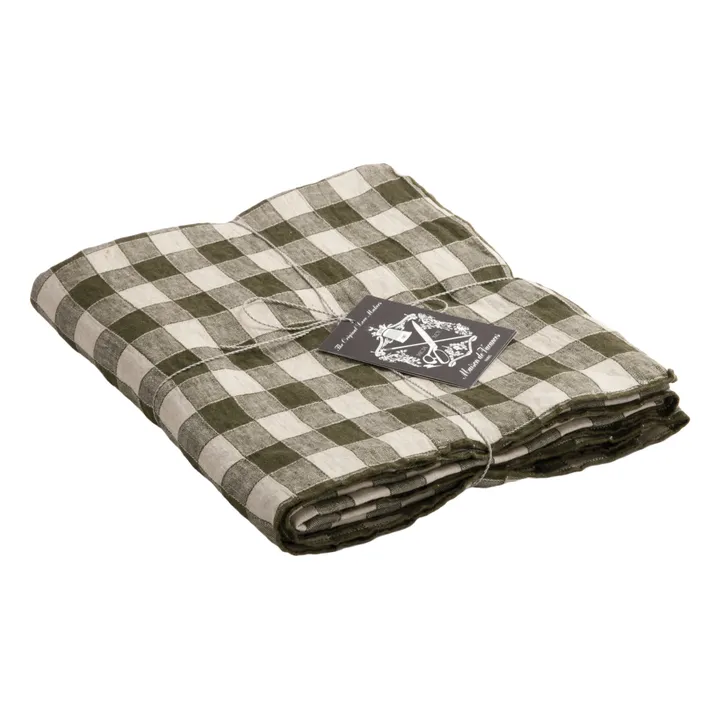 Tischdecke Bourdon aus Vintage-Leinen | Laurier- Produktbild Nr. 0