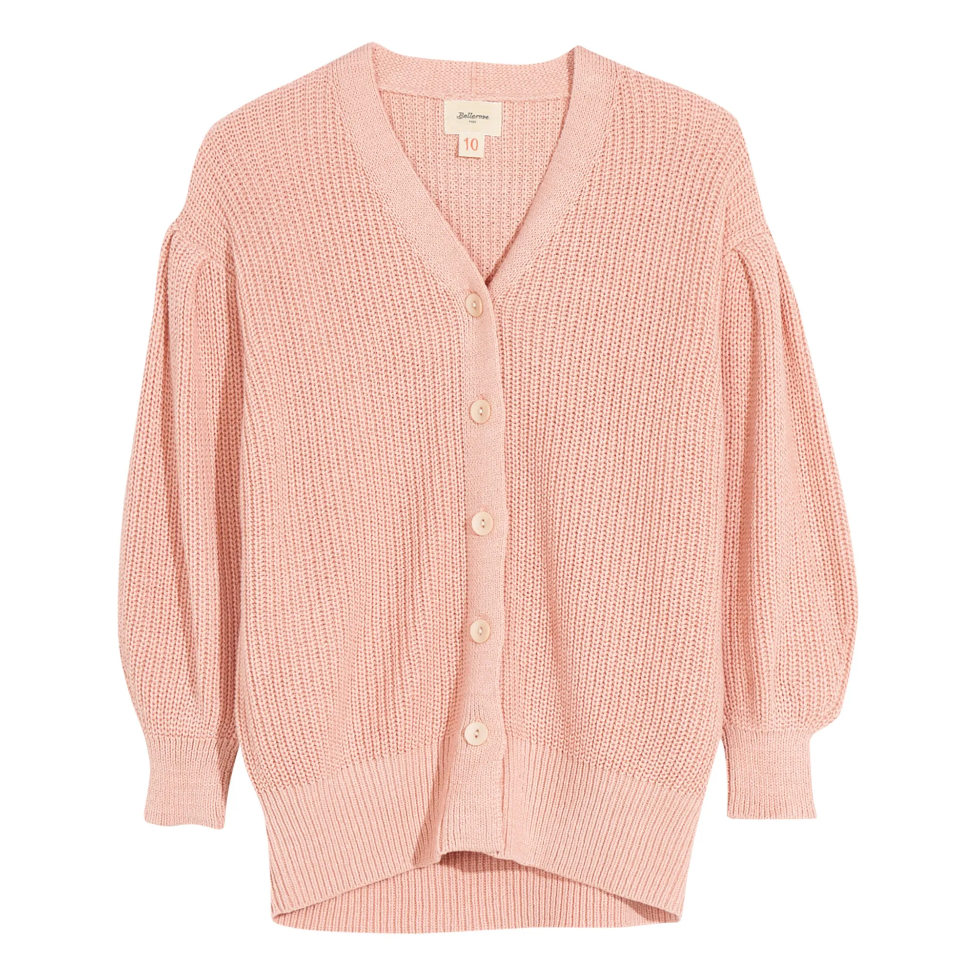 Bellerose Powder Pink Gelod Cardigan