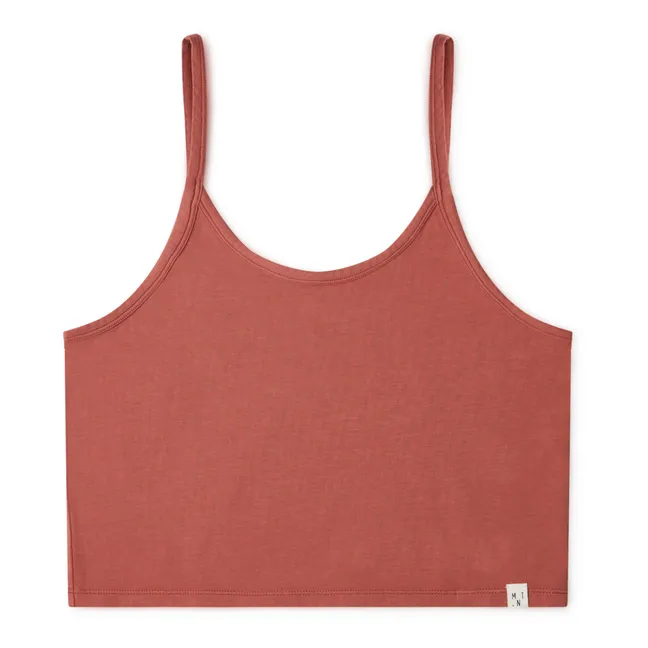 Organic Cotton Crop Top - Women’s Collection  | Brick red