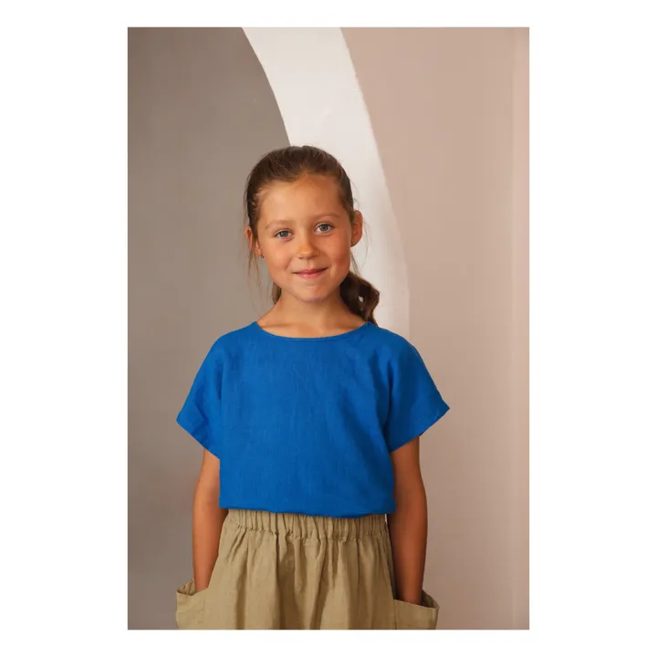 Camiseta de lino Easy | Azul- Imagen del producto n°0