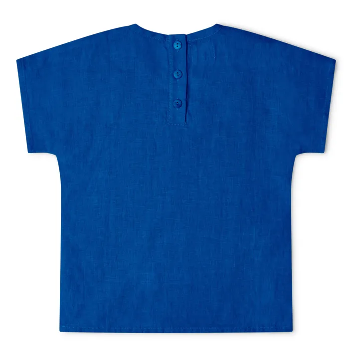 Camiseta de lino Easy | Azul- Imagen del producto n°2