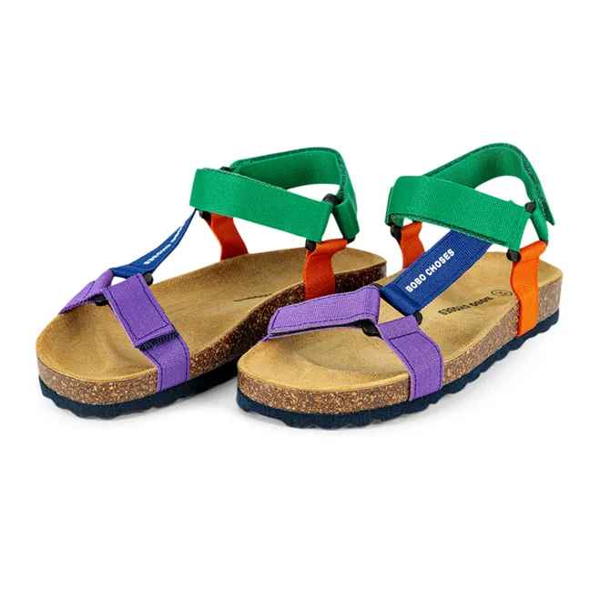 Two-Tone Sandals | Green