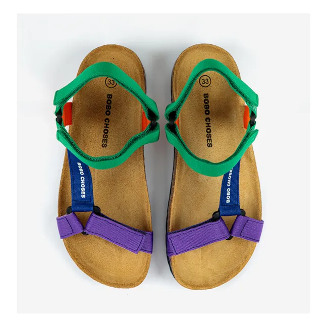 Sandali bicolore | Verde