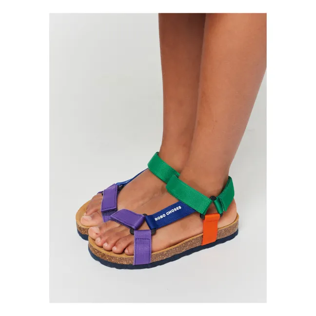 Sandali bicolore | Verde