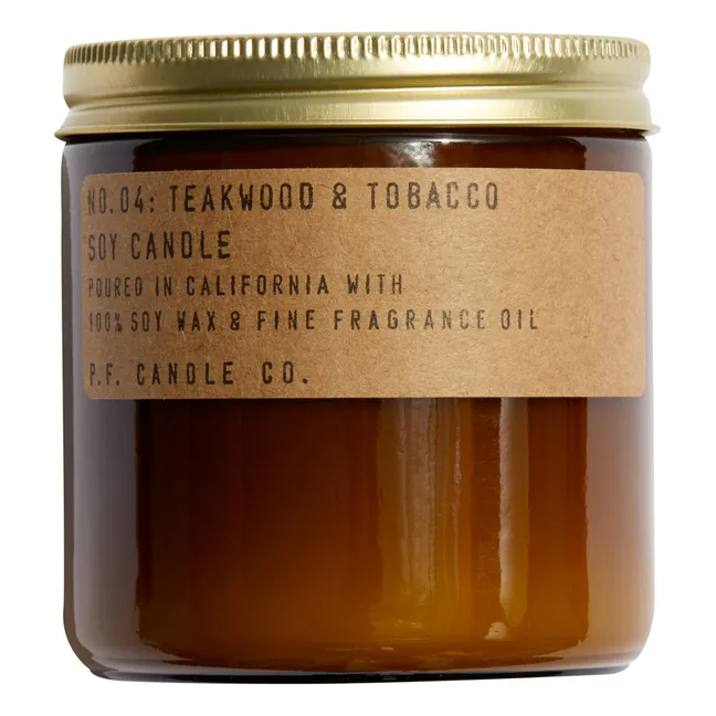 N4 Scented Candle- Teak Wood and Tobacco - 350 g