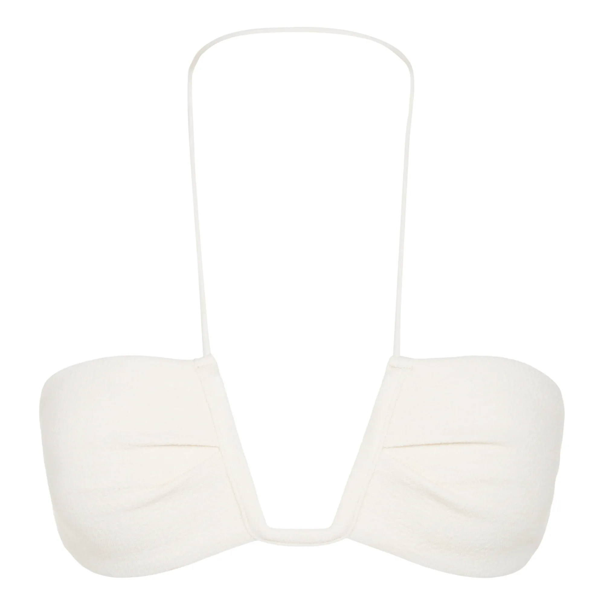 Ziah Ecru Neal Bouclé Bikini Top