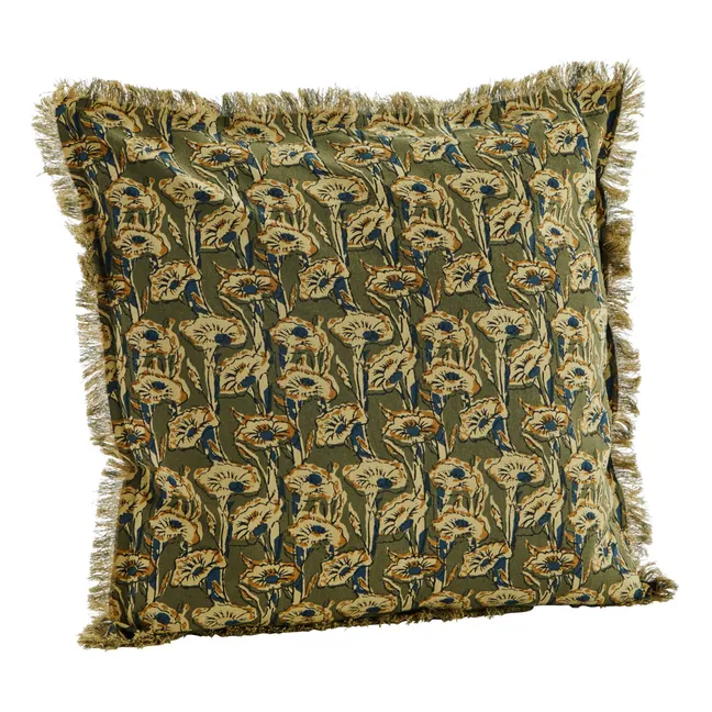 Fringed Cushion Cover | Olive