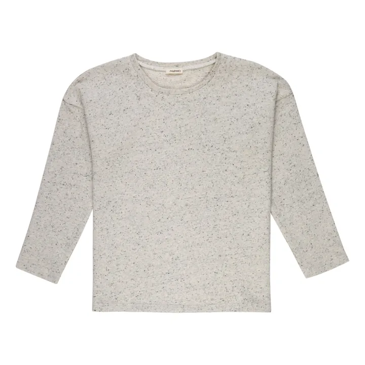 Camiseta polar de algodón ecológico Eduardo | Gris Jaspeado- Imagen del producto n°0