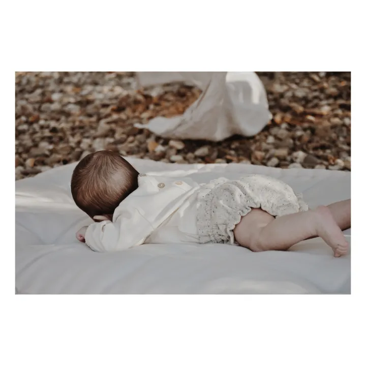 Florón de vellón de algodón ecológico Aurea | Gris Jaspeado- Imagen del producto n°2