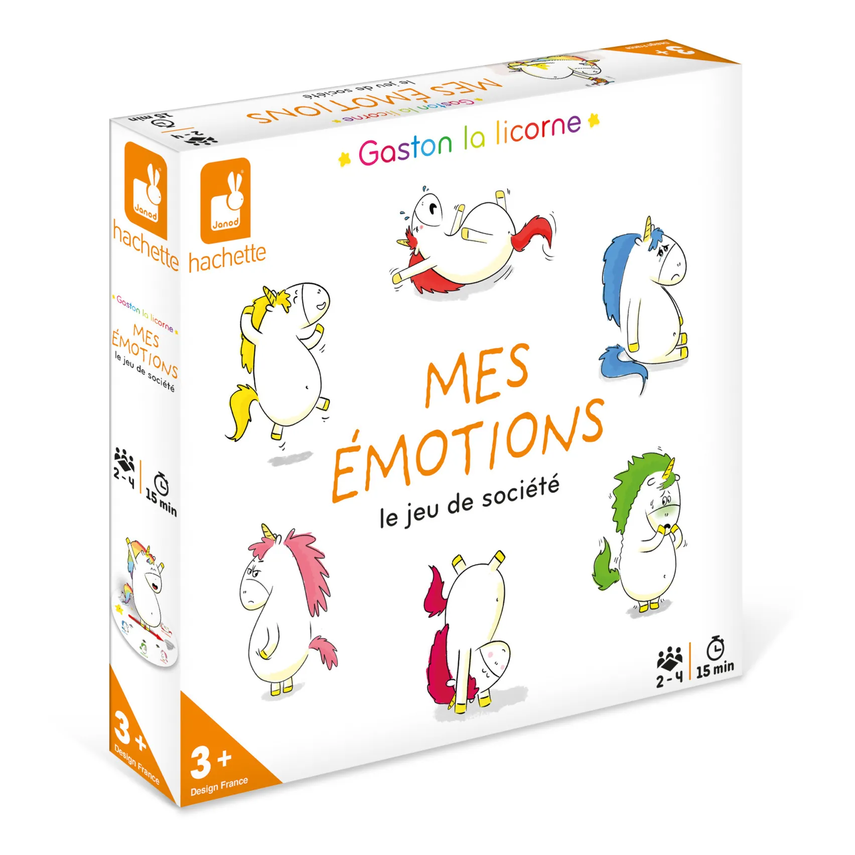 Janod Multicoloured Gaston The Unicorn - My Emotions