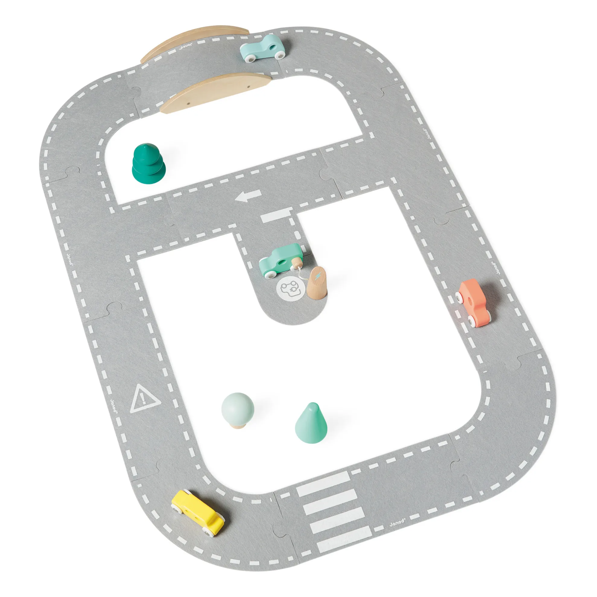 Janod Multicoloured Felt Car Circuit