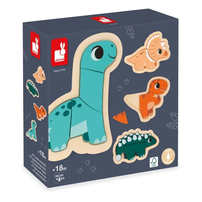 Puzle Dinosaurios - Juego de 4