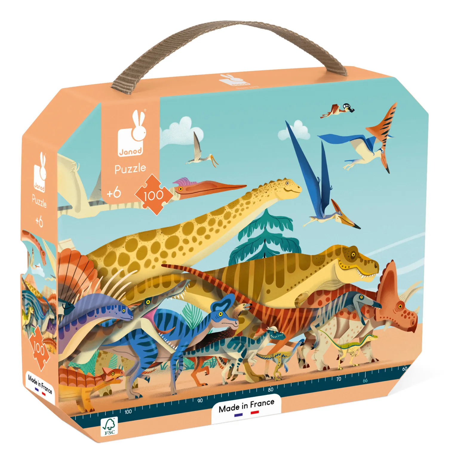 Puzzle panoramique Dino - 100 pièces- Image produit n°1