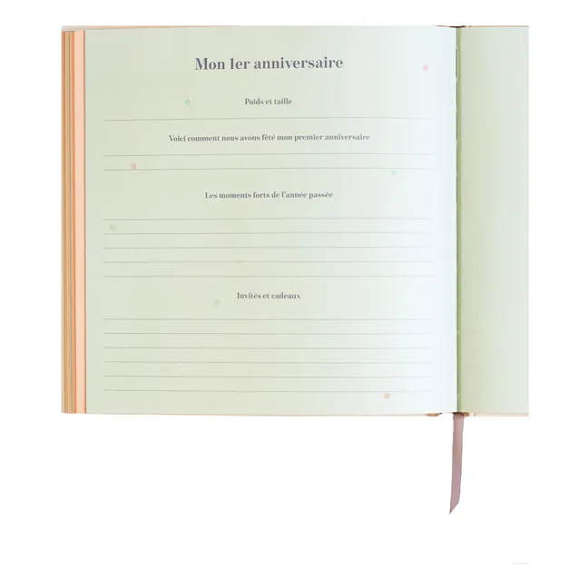 Libro di nascita I miei primi anni | Beige