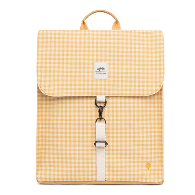 Handy Mini Gingham Backpack | Yellow