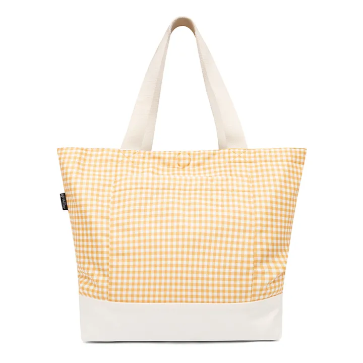 Strata Reversible Gingham Shopping Bag | Mustard- Product image n°3