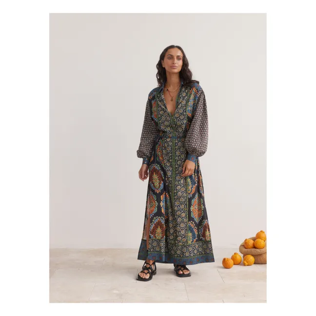 Rhea Smocked Maxi Dress | Black