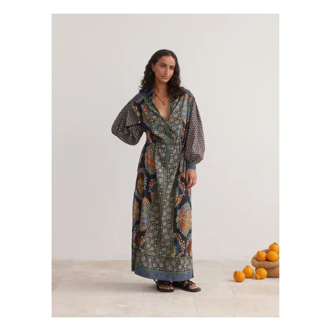 Rhea Smocked Maxi Dress | Black