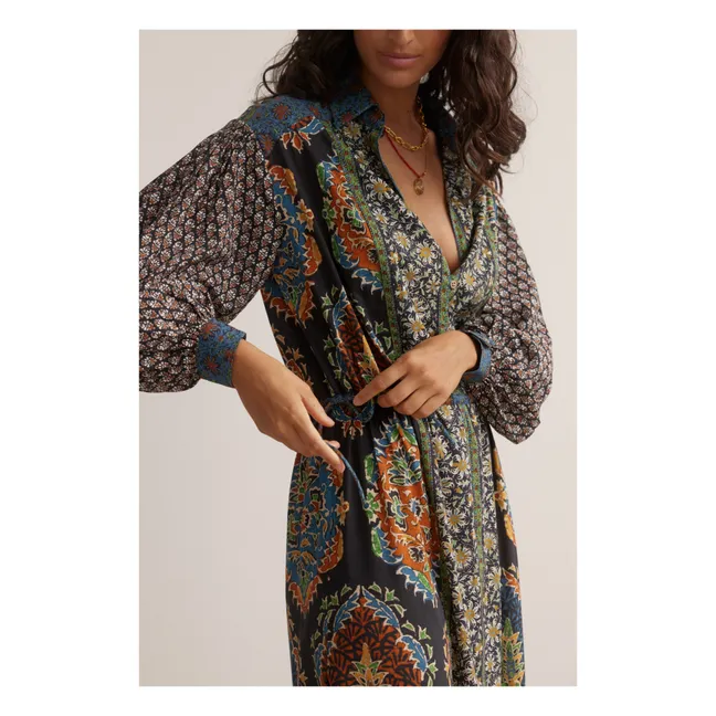 Rhea Smocked Maxi Dress | Black