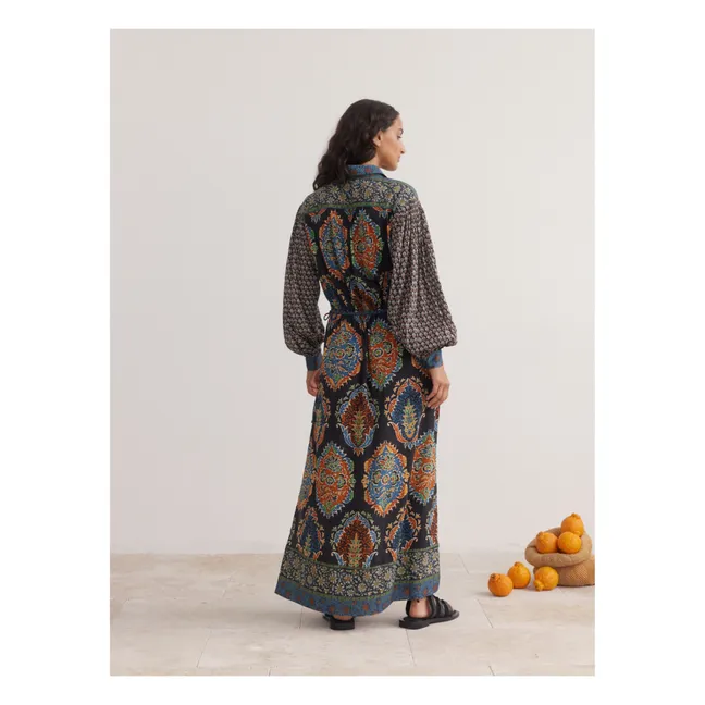 Rhea Smocked Maxi Dress | Black