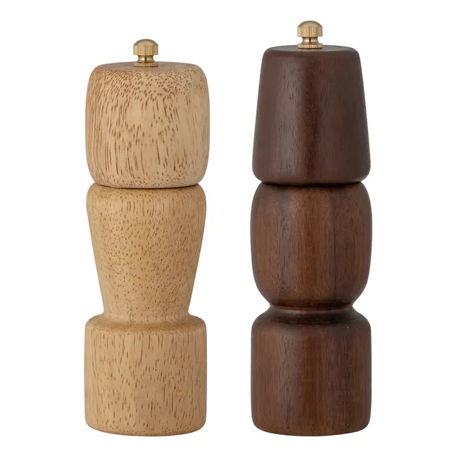 Salière et poivrière Mill en bois - Set de 2