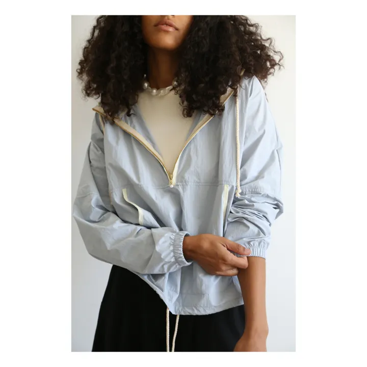 Hooded Zip Jacket | Light blue- Product image n°0