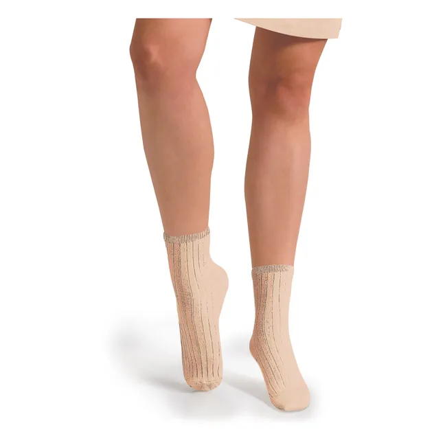 Chaussettes La Mini | Rose poudré