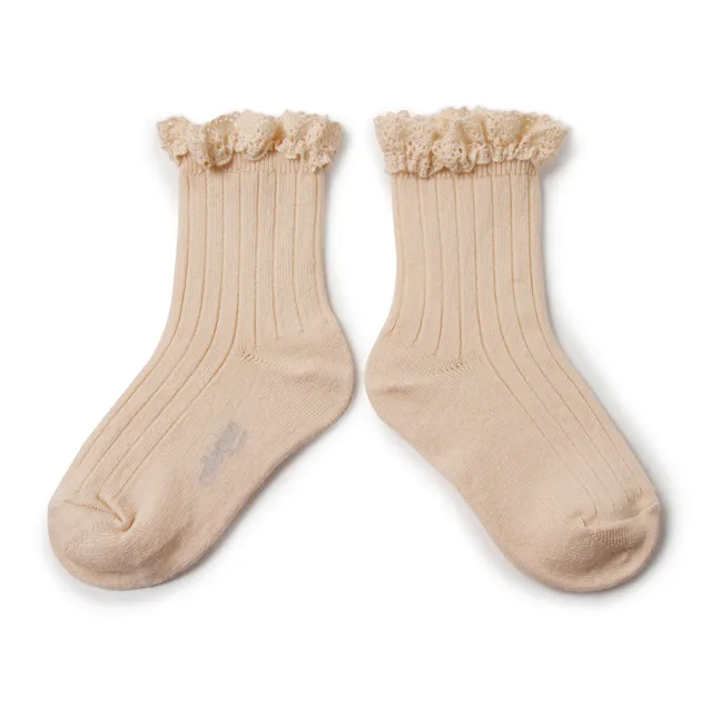 Chaussettes Lili | Rose poudré