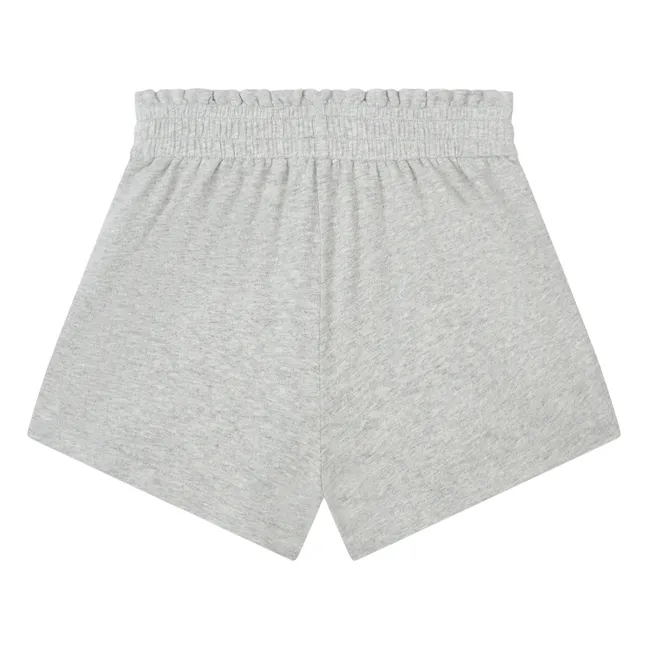 Short Poche Coquillage Coton Bio | Gris chiné