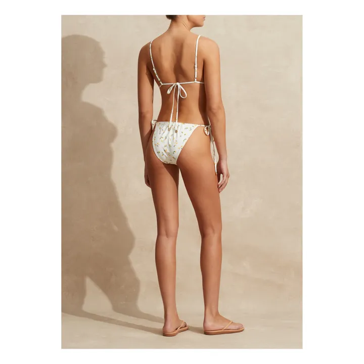 Haut de Maillot Ruched Fleuri | Blanc- Image produit n°2
