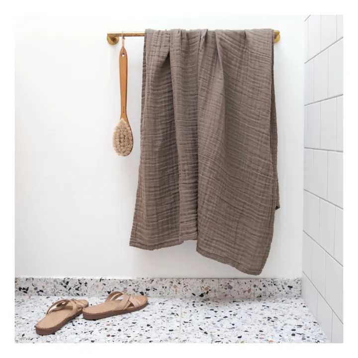 Organic Cotton Bath Towel | Brown- Product image n°1