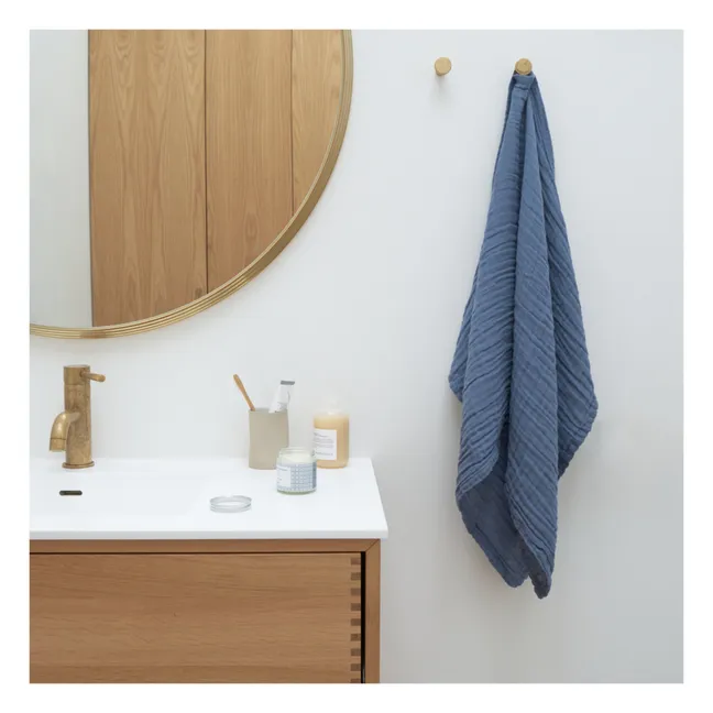Organic Cotton Guest Towel | Grey blue