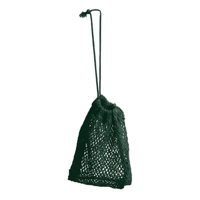 Netztasche aus Bio-Baumwolle M | Dunkelgrün