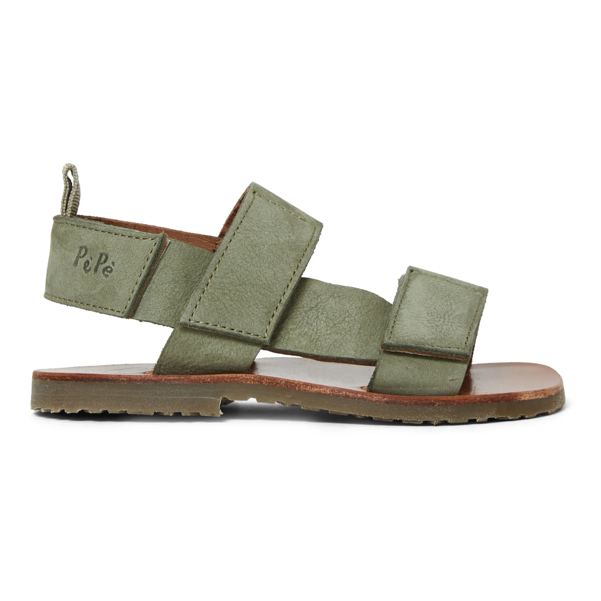 Pèpè Khaki Velcro Sandals