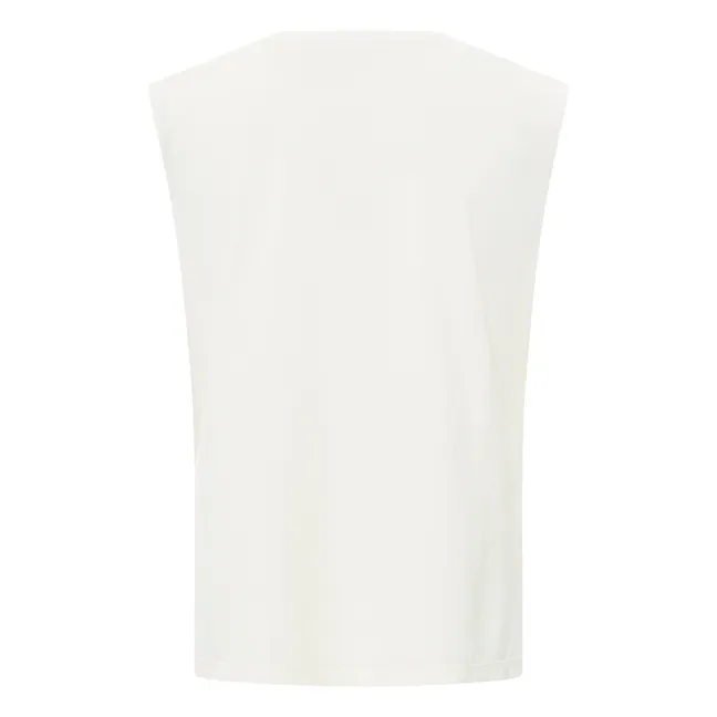 Camiseta sin mangas de algodón orgánico | Blanco algodón