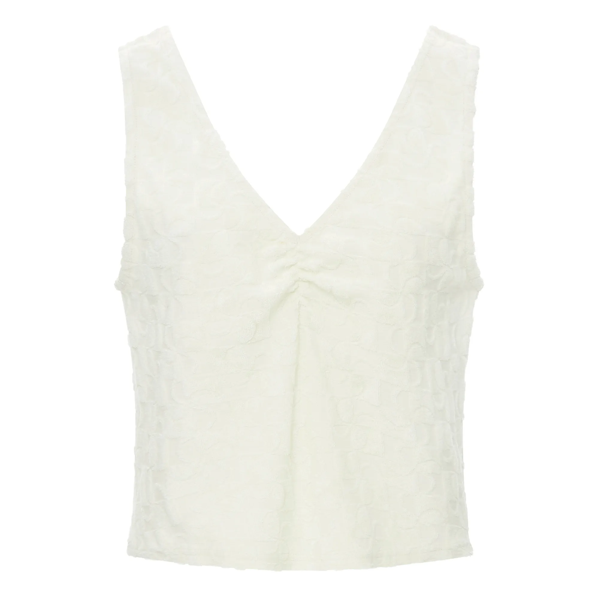 Alma Deia Off White Organic Terry Tank Top