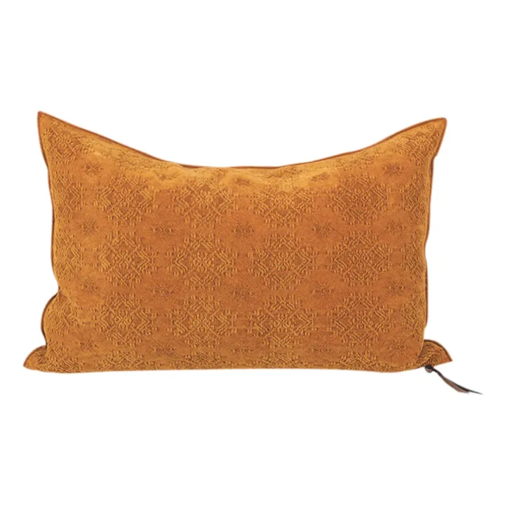 Coussin Vice Versa Jacquard Kilim | Ambre- Image produit n°0