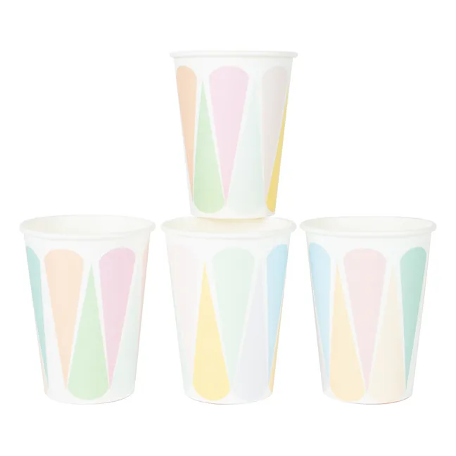 Pappbecher Pastell - 8er-Pack