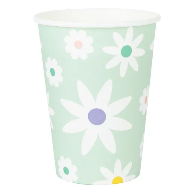 Daisy Cardboard Cups - Set of 8