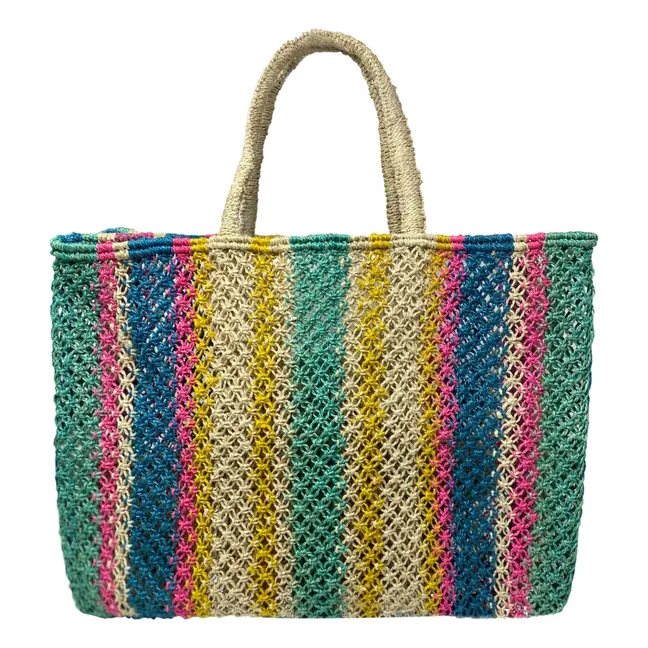 Large Disco Picnic Basket Bag | Multicoloured
