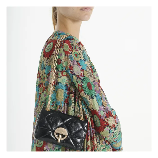 Borsa Nano Moon in pelle screpolata | Nero