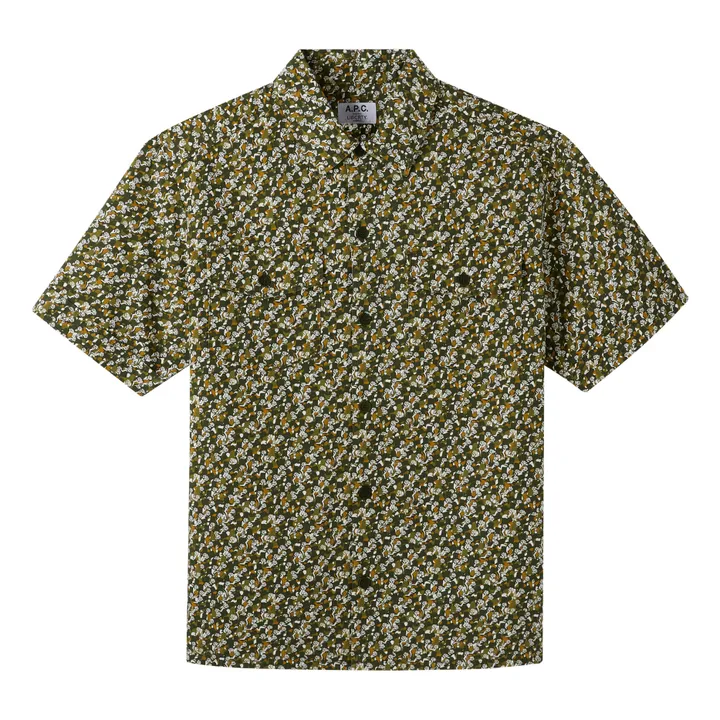 Collaboration A.P.C x Liberty - Chemisette Chris  | Vert kaki- Image produit n°0